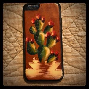 iPhone 6 painted leather case
